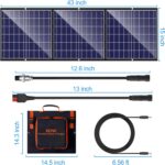 Powoxi Portable 60W Foldable Solar Panel Charger Kit for Power Stations and USB Devices-7