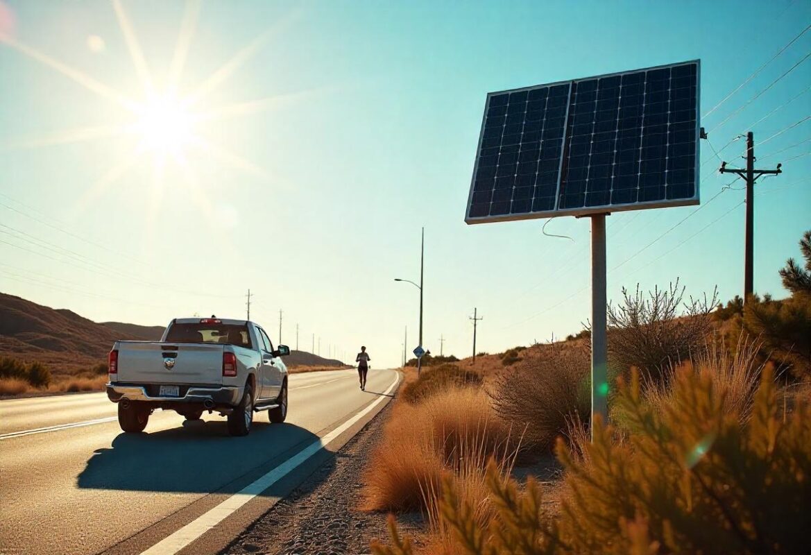 Bracketed Solar Panel