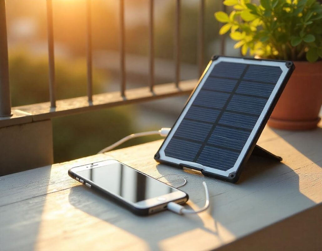 Powoxi Smart 9-Watt Solar Charger, Portable solar Power, Eco-friendly power, Dual USB solar charger