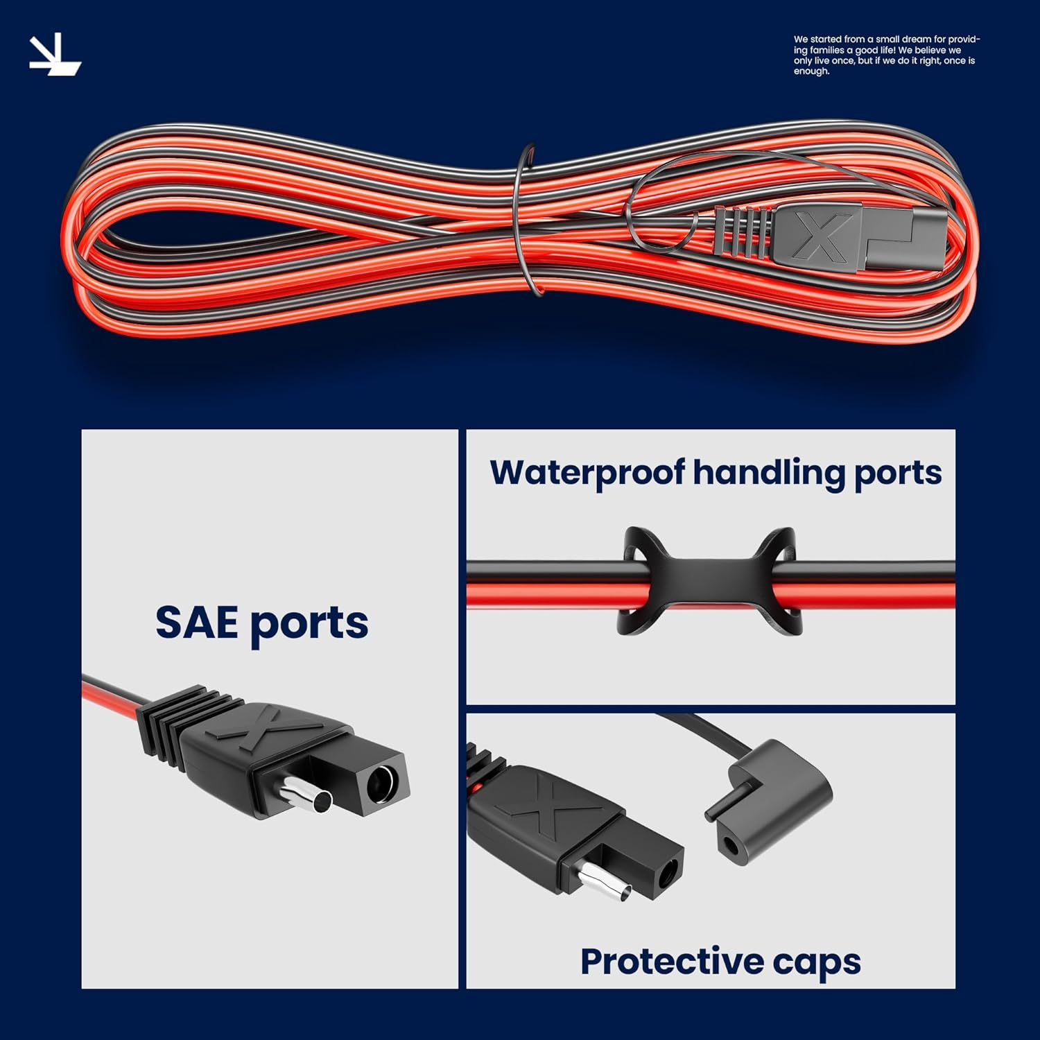 SAE Extension Cables Improve Solar Charging