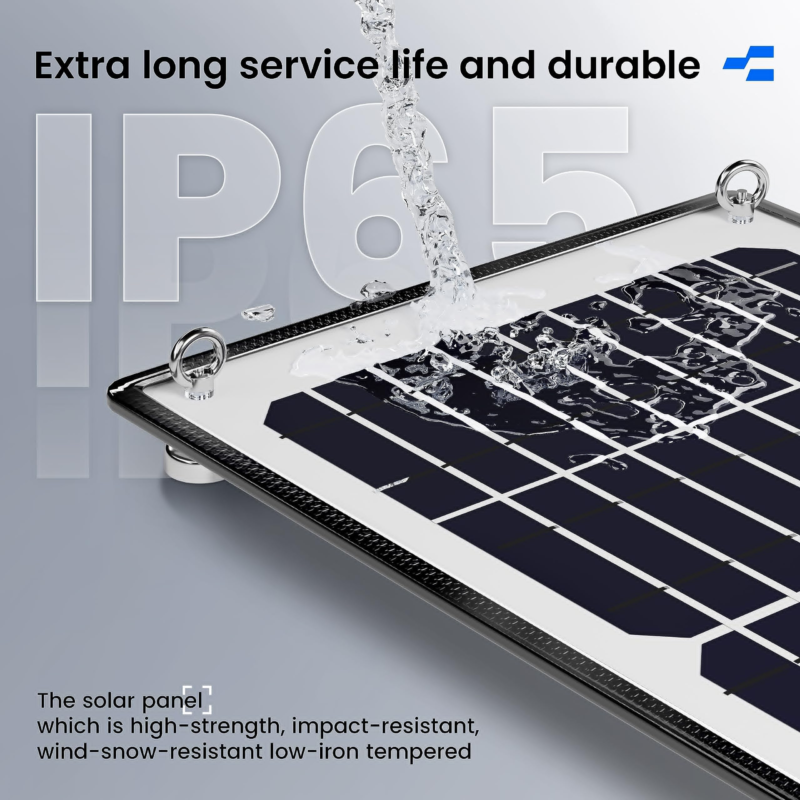 Powoxi Solar Trickle Charger, solar battery, eco-friendly energy, 12V batteries, solar charger 