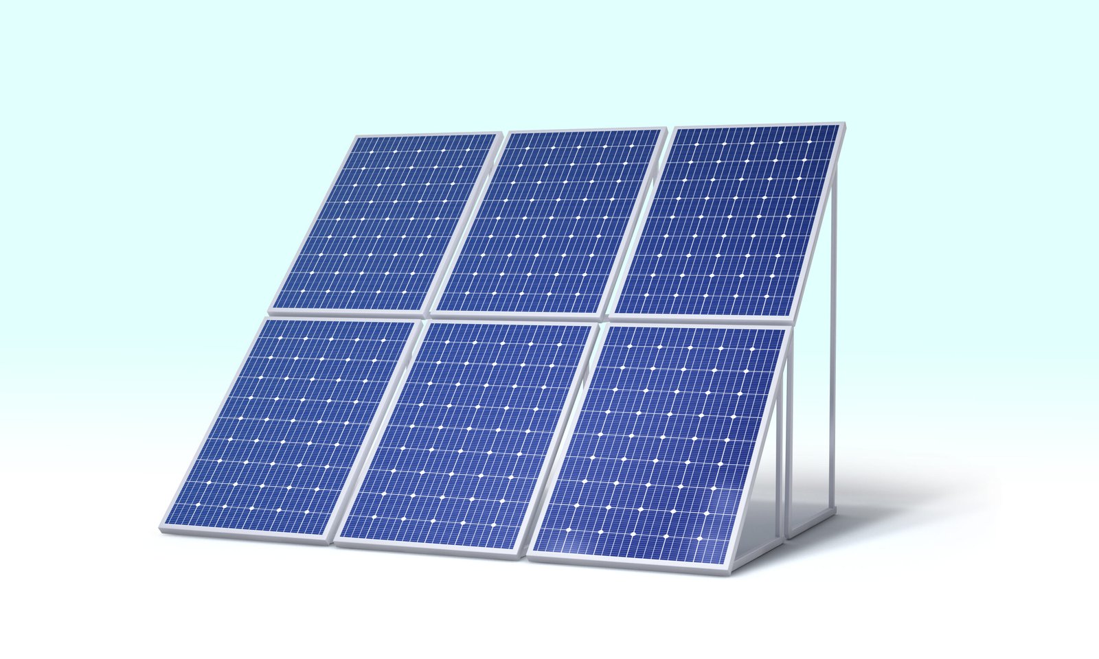 3d rendered solar panel scaled