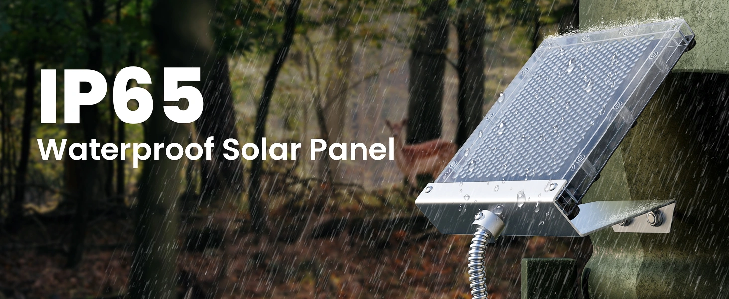 POWOXI 1.5W Solar Panel for 6V Deer Feeder IP65 waterproof