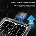 POWOXI 15W Solar Car Battery Charger 12V solar car battery charger kit trickle solar charger bulid in controller
