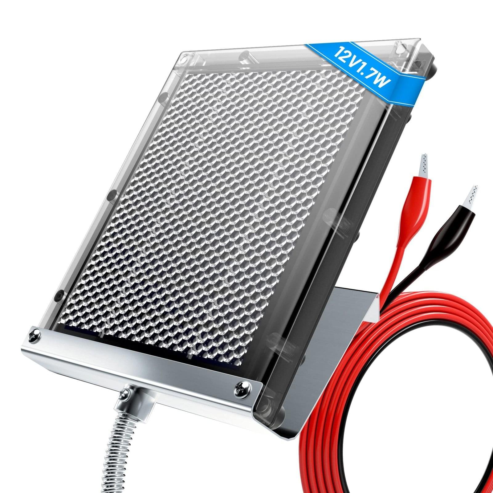 POWOXI Solar Panel for Deer Feeder 12V 1.7W White 1