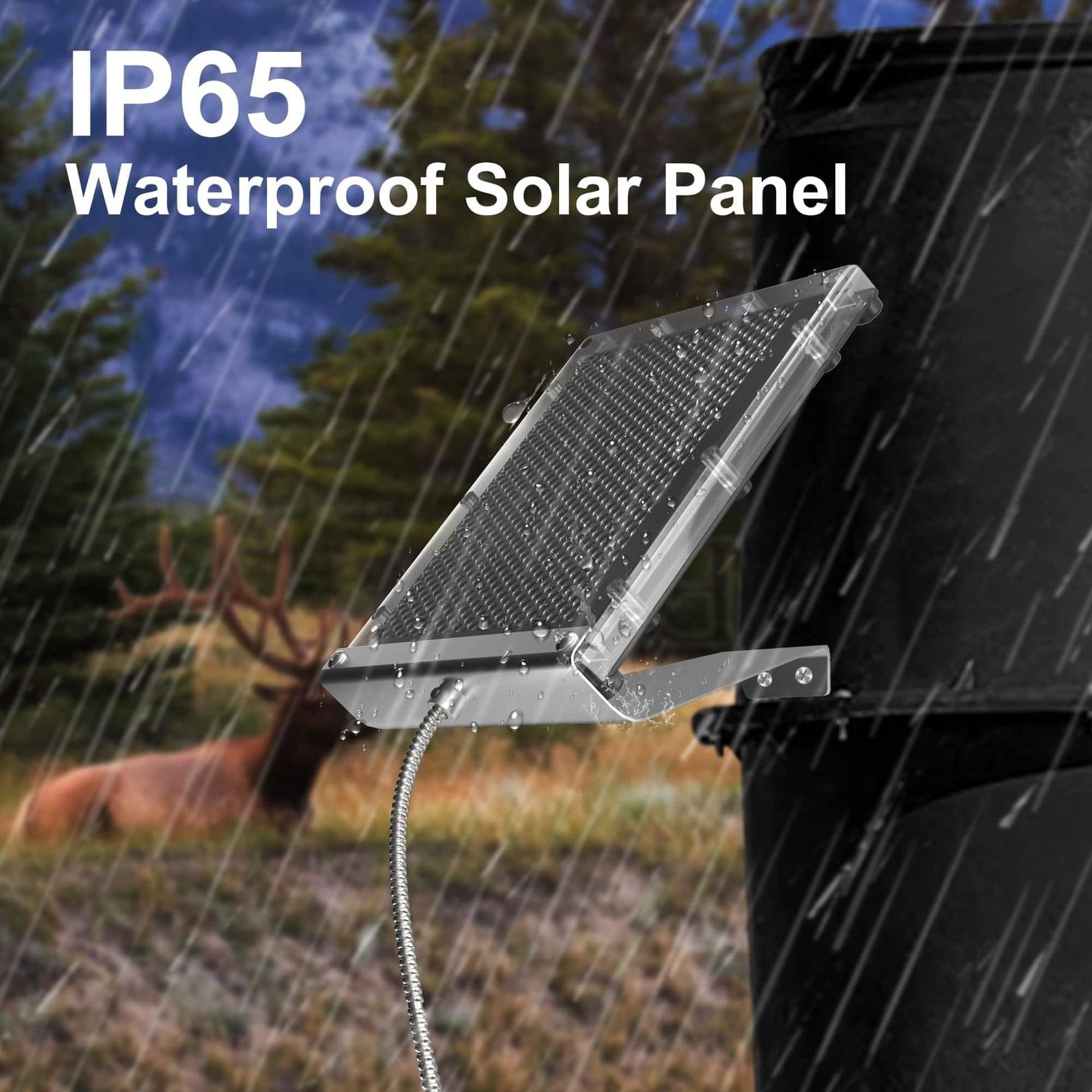 POWOXI Solar Panel for Deer Feeder 12V 1.7W White 6