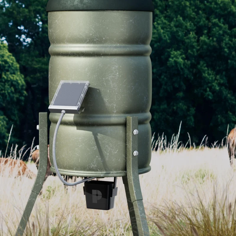 POWOXI 1.5W Solar Panel for 6V Deer Feeder how to mount on deer feeders