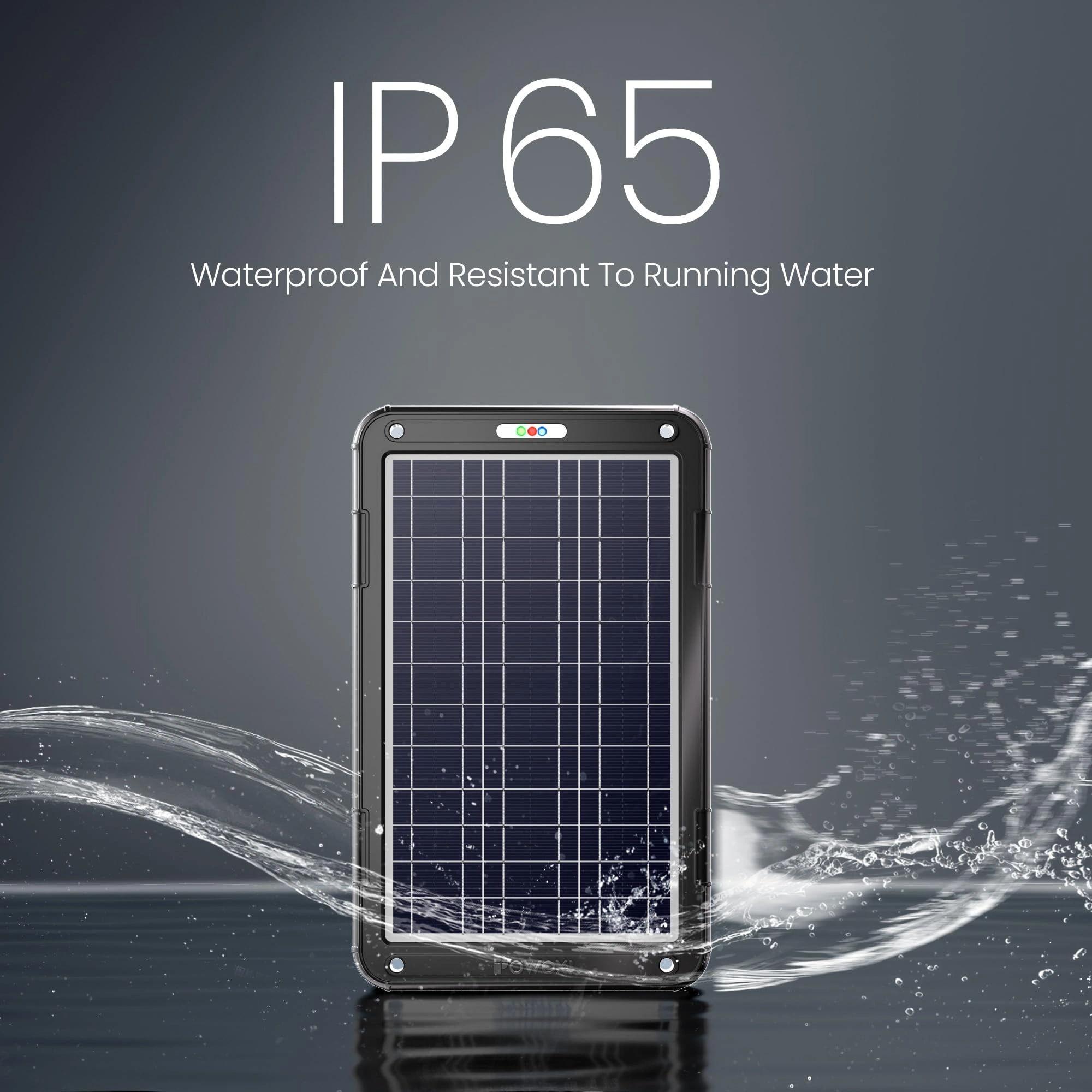 POWOXI 12W Solar Car Battery Charger 12V solar car battery charger kit water proof and water resistant