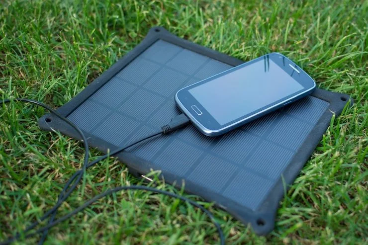 high angle view smart phone charger 1